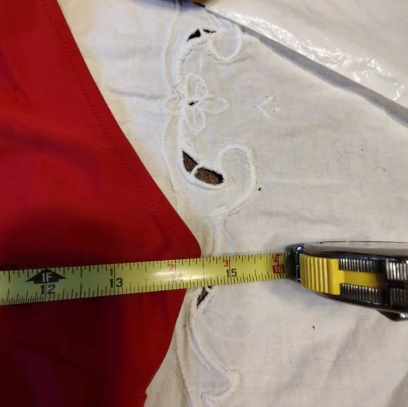 Glam Great Gatsby Red Halter Fringe Hem Evening Maxi Dress NWT Size 0–2 - Picture 9 of 12